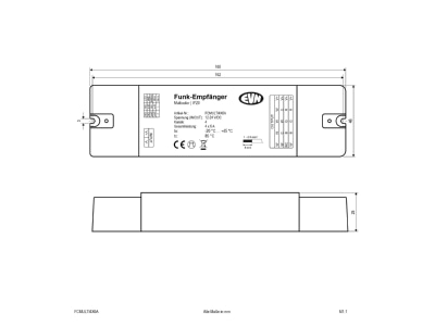 Mazeichnung EVN FCMULTI4X6A LED Funk Steuerung 12 24VDC2 4GHz