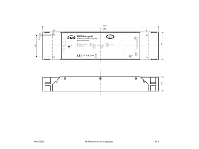 Mazeichnung EVN KNX24200VS KNX LED Steuerung 4x2 08A 24VDC 4x50W
