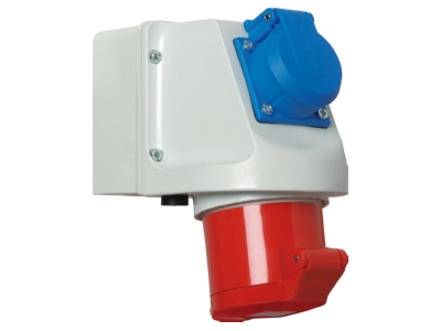 Produktbild 1 Walther 135 Mini Kombi Wanddose 32A 5P400V6h SCHUKO IP44