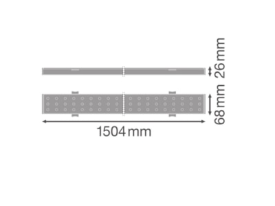 Mazeichnung Ledvance TRU U VP73W840WCLPS LED Universalgeraetetraeger 840  ML