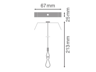 Dimensional drawing Ledvance TRUSYSUNIVSAFETYROPE Safety rope as spare part