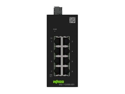 Front view WAGO 852 112 000 001 Network switch
