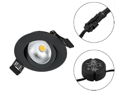 Produktbild EVN S060902 LED Einbauleuchte 230V 830  dim   sw