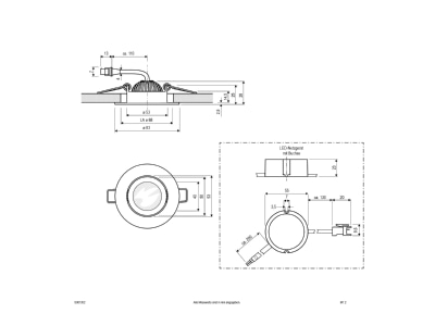 Mazeichnung EVN S061302 LED Einbauleuchte 230V 830  dim   eds opt 