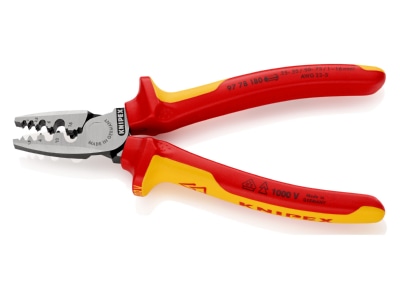 Detailansicht Knipex 97 78 180 SB Crimpzange