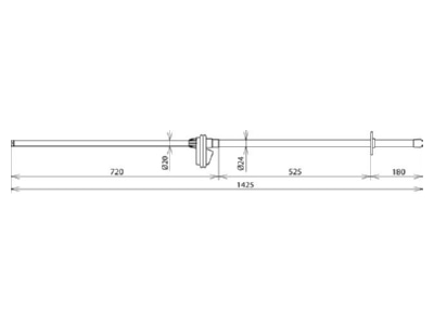 Mazeichnung 2 DEHN PHG2 6 Spannungspruefer PHG II 6kV 50Hz