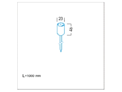 Dimensional drawing Zumtobel S2 505400 Pipe pendulum suspension for luminaires