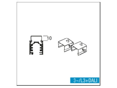 Dimensional drawing Zumtobel S0 581040  VE3  Mechanical accessory for luminaires S0 581040  quantity  3 