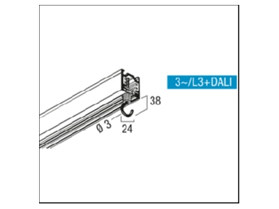 Mazeichnung Zumtobel S0 583470 Dekorationshaken 3ph L3 DALI