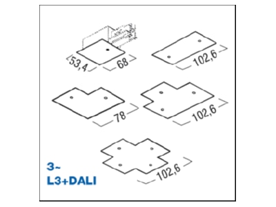 Dimensional drawing Zumtobel S2 802220 Mechanical accessory for luminaires