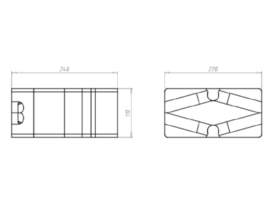 Dimensional drawing Kaiser 9966 21 Equipment carrier for insulated walls