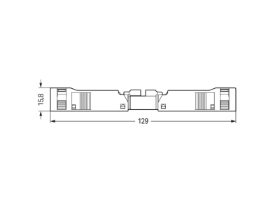 Dimensional drawing 2 WAGO 890 115 Connector plug in installation