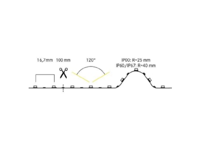 Dimensional drawing Brumberg 15271005 Light ribbon  hose  strip 24V white