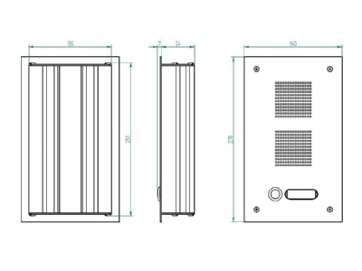 Dimensional drawing Grothe TS 788 1 1 Push button panel door communication