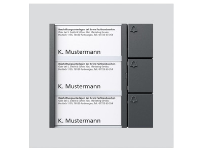 Produktbild 2 Siedle BTM 650 03 DG Bus Tasten Modul dgr gli