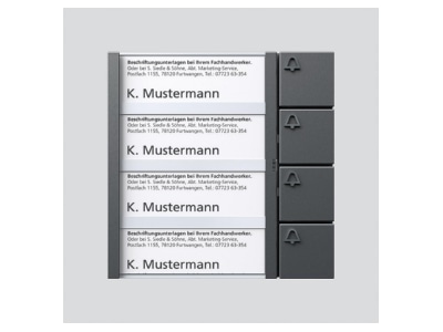Product image 1 Siedle BTM 650 04 DG Speak ring module for door station Grey
