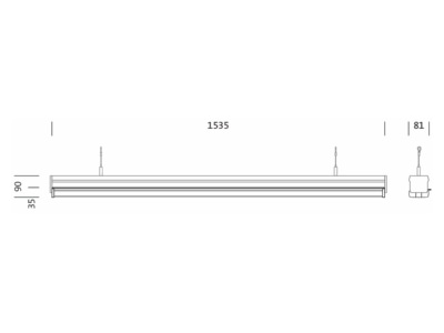 Ma�zeichnung Siteco 53BD812DV4A5C2 LED Geraetetraeger 840  DALI 