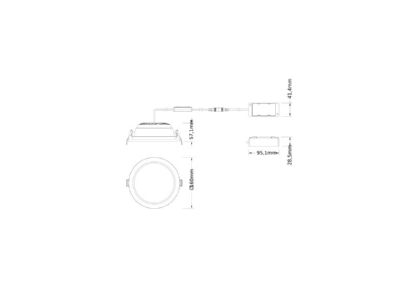 Dimensional drawing Ledvance DLCTD150P18WMSOP Downlight spot floodlight
