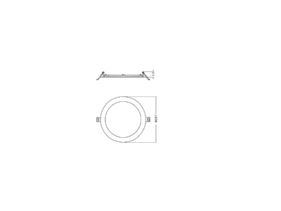 Dimensional drawing Ledvance DLSLIMD175V16W ML MC Downlight spot floodlight
