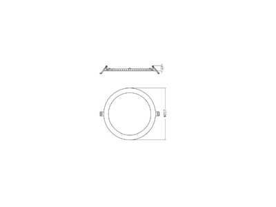 Dimensional drawing Ledvance DLSLIMD205V19W ML MC Downlight spot floodlight
