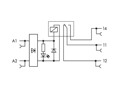 Circuit diagram WAGO 857 369 Switching relay AC 24   230V
