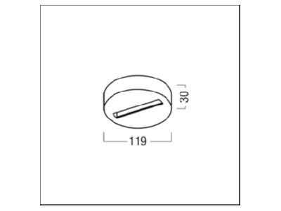 Dimensional drawing Zumtobel 3CU PKT  60280085 Electrical accessory for luminaires 3CU PKT 60280085