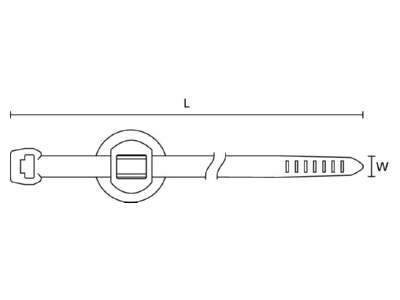 Dimensional drawing 2 Hellermann Tyton T50RSFT6 5 Cable tie 4 6x200mm black
