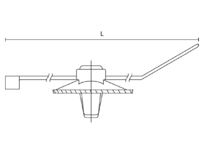Dimensional drawing 3 Hellermann Tyton T50RSFT6 5 Cable tie 4 6x200mm black
