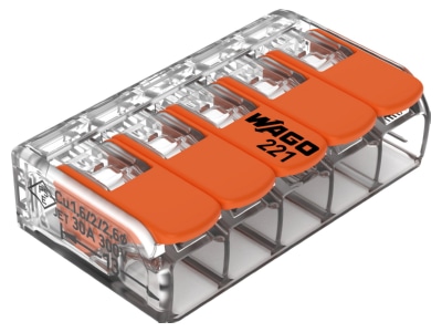 Produktbild 1 WAGO 221 615 Compact Verbindungsklemme 5 Leiter bis 6qmm