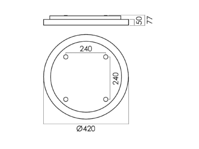 Dimensional drawing Ridi Leuchten STORA RA  SPC0630006 Ceiling  wall luminaire 1x27W STORA RA SPC0630006