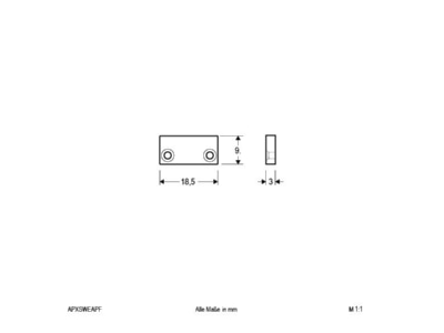 Dimensional drawing EVN APXSWEAPF Mechanical accessory for luminaires