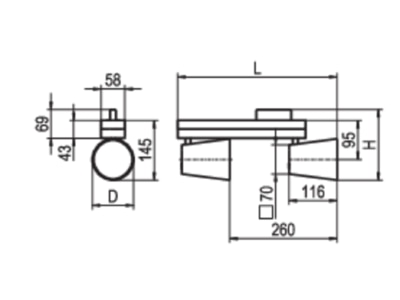 Strichzeichnung Ridi Leuchten CIRQUA L2X3200 840SF LED Stromschienenstrahler weiss  4000K