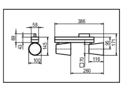 Mazeichnung Ridi Leuchten CIRQUA L2X3200 840SF LED Stromschienenstrahler weiss  4000K