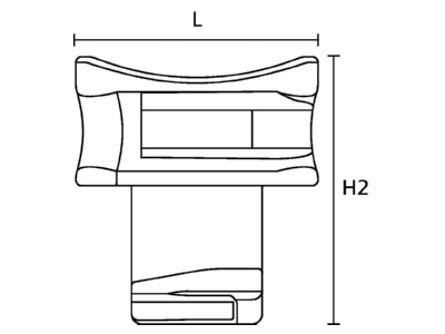 Ma�zeichnung 2 Hellermann Tyton ACFM2W10  151 03055 Befestigungelement PT6 PA66 6HIRHS BK ACFM2W10 151 03055