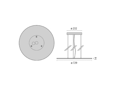 Mazeichnung Performance in Light 8777291486310 LED Pendelleuchte 3000K DALI