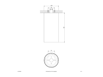 Dimensional drawing EVN AL20180902 Downlight spot floodlight