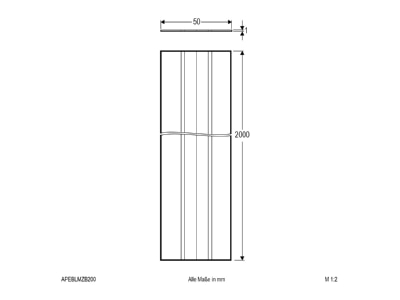 Dimensional drawing EVN AP EB LM ZB 200 Accessory for luminaires