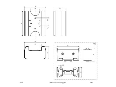 Dimensional drawing EVN BALVB Lighting connectors 