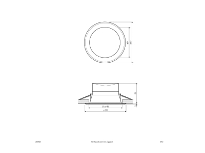 Dimensional drawing EVN L0900125 Downlight spot floodlight
