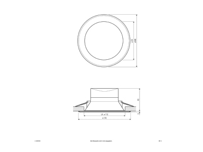 Mazeichnung EVN L1200125 LED Einbauleuchte