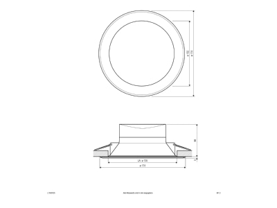 Mazeichnung EVN L1500125 LED Einbauleuchte