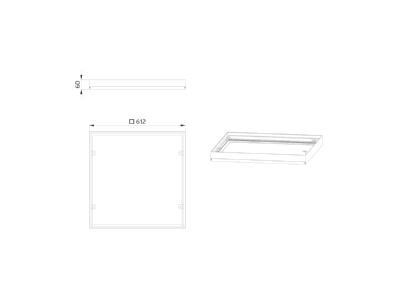 Dimensional drawing BEG 93099 Mechanical accessory for luminaires
