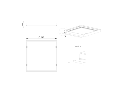 Dimensional drawing BEG 93181 Mechanical accessory for luminaires