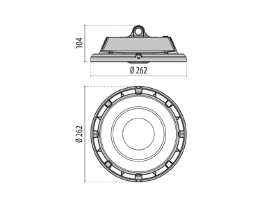 Mazeichnung Performance in Light 3111274 LED Hallenpendelleuchte 4000K  dimm 1 10V