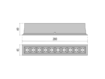 Mazeichnung Performance in Light 3112054 LED Einbaustrahler 3000K  DALI
