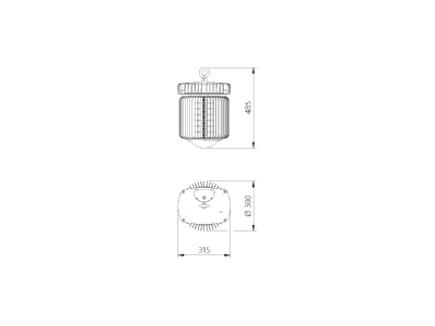Ma�zeichnung Lichtline 431050650022 LED Hallentiefstrahler 5000K