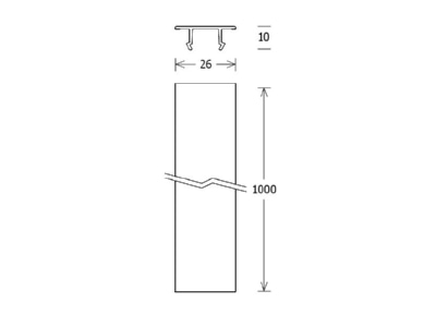 Dimensional drawing LTS ST ZCOV S 9000 GP ws Cover for luminaires