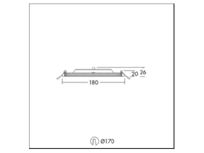 Dimensional drawing Zumtobel ZOE VARIO  96632686 Downlight spot floodlight ZOE VARIO 96632686