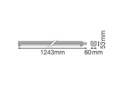 Dimensional drawing Ledvance DPCOMP1200V33W840PS Ceiling  wall luminaire
