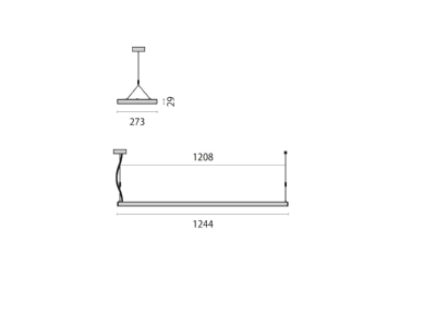 Dimensional drawing Performance in Light SL629LED PL  3119897 Pendant luminaire 1x49W LED exchangeable
